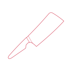 Objects Kitchen Knives Ikea Vorda Meat Cleaver Editable Svg Line Art, Free Vectors File